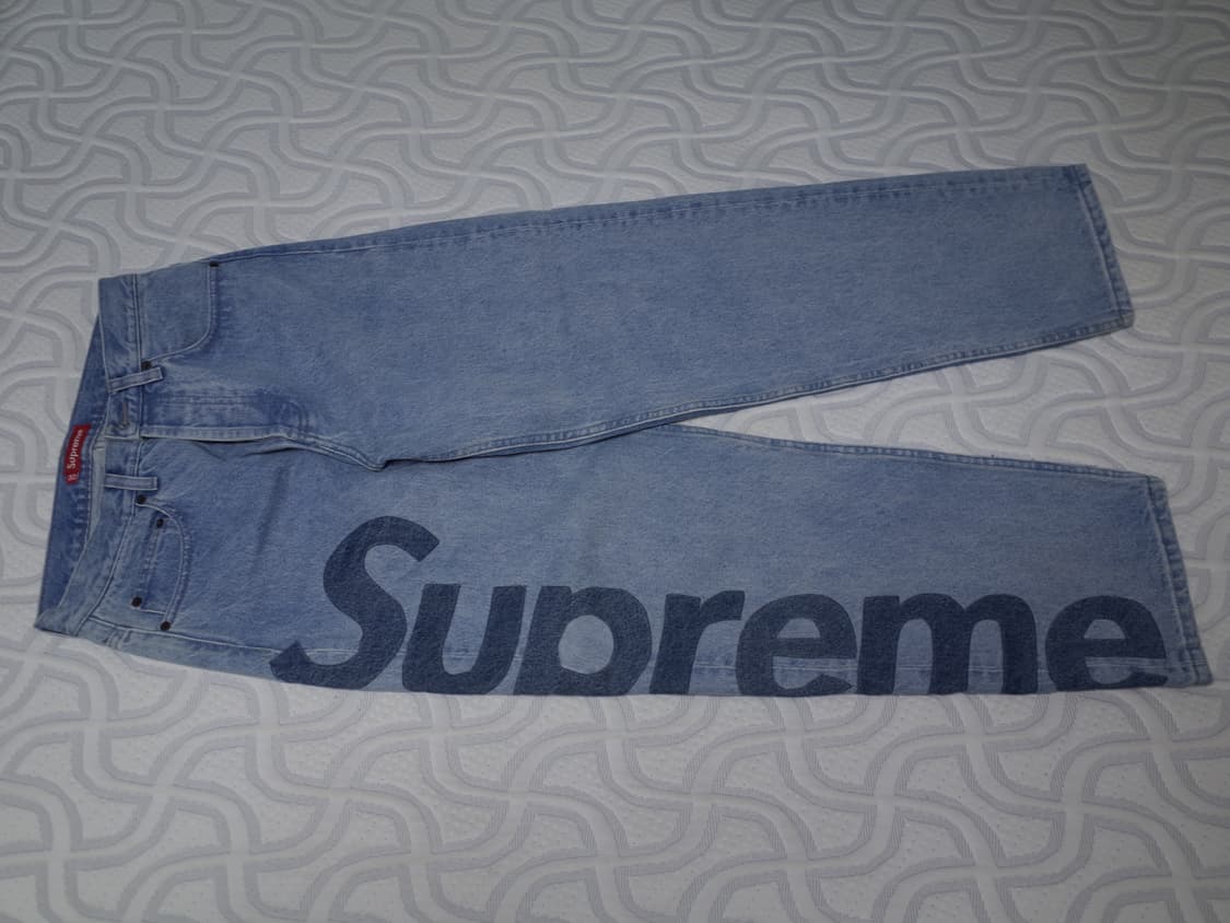[30] 슈프림 (Supreme) 인셋 로고 진 워시드 블루 상품이미지3