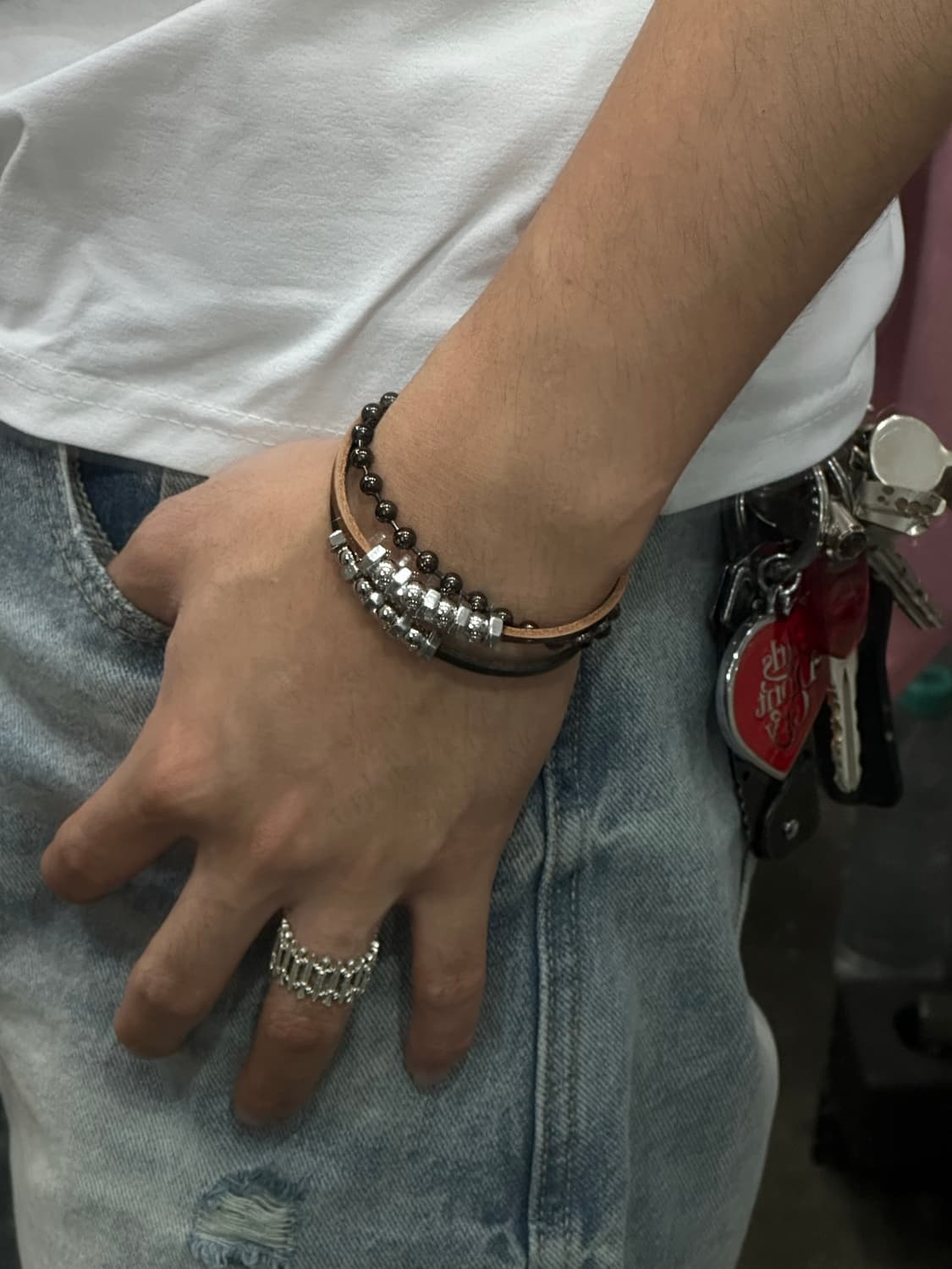 Nut ball - 너트 볼 레더팔찌/brown 상품이미지7