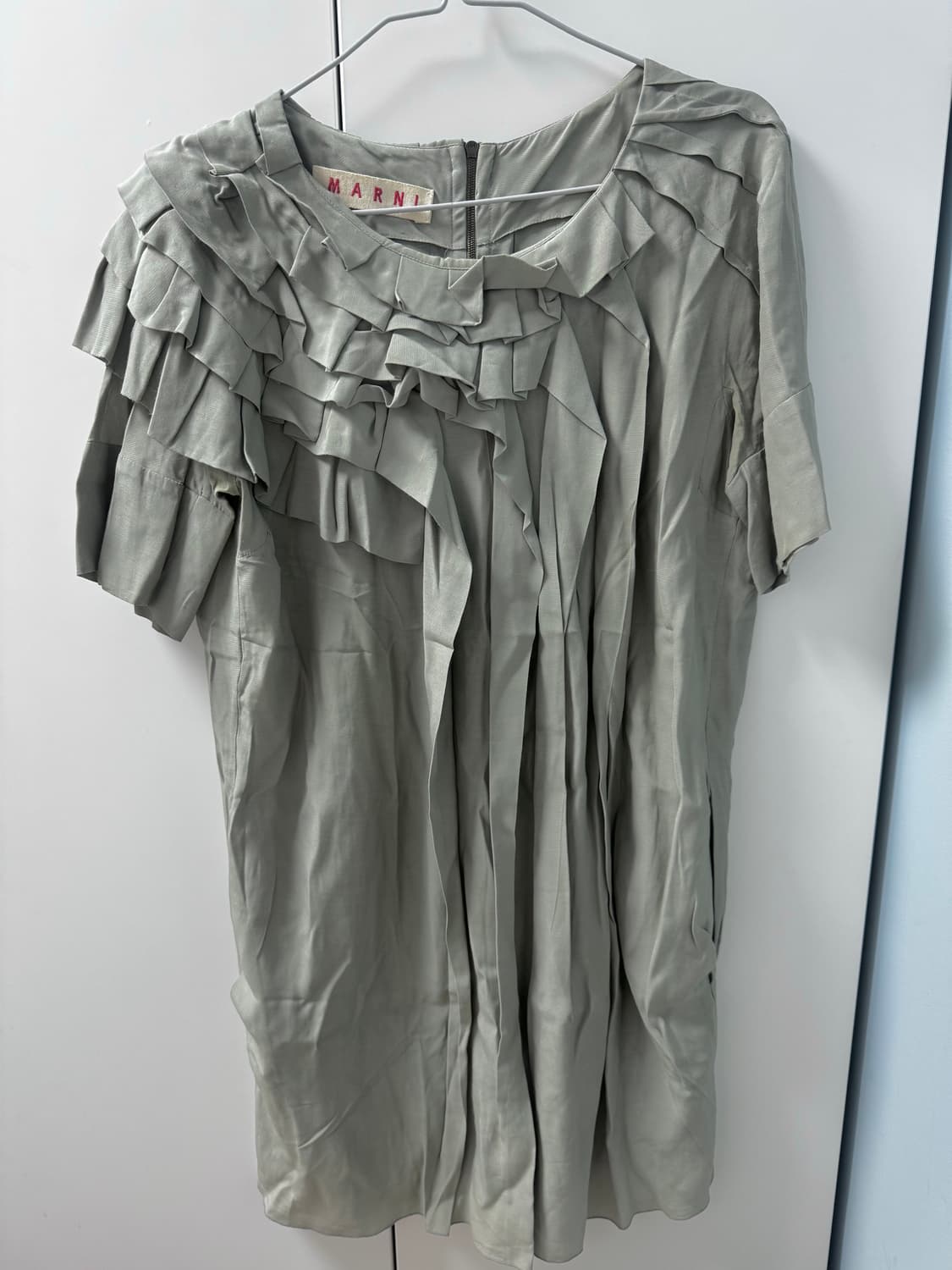 마르니 러플 그레이 원피스 상품이미지1