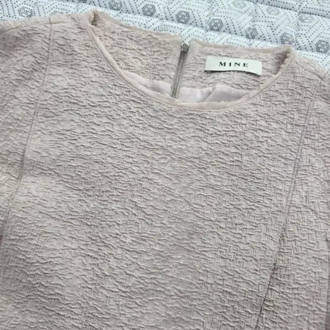 MINE 마인 연핑크 트위드 미니 원피스 ~55 상품이미지7