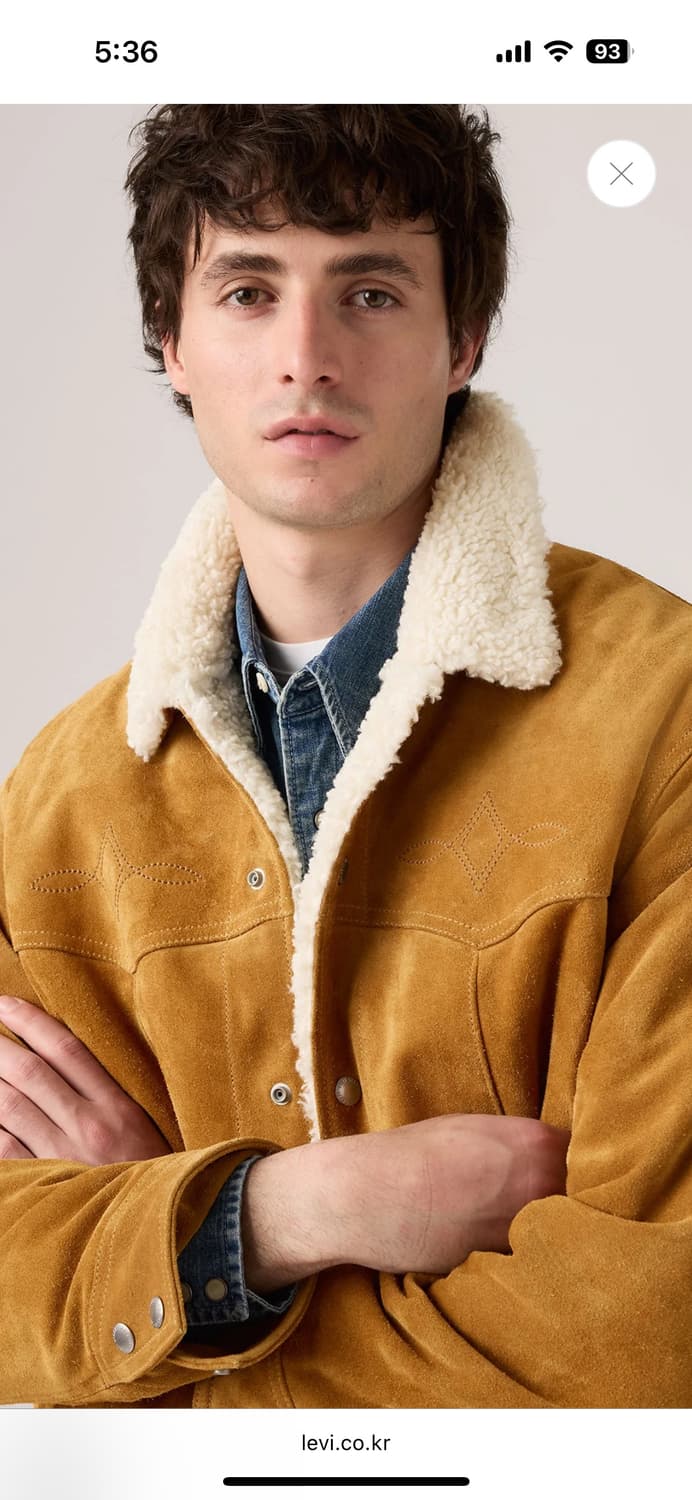 리바이스 웨스턴 스웨이드 쉐르파 자켓 L 상품이미지6