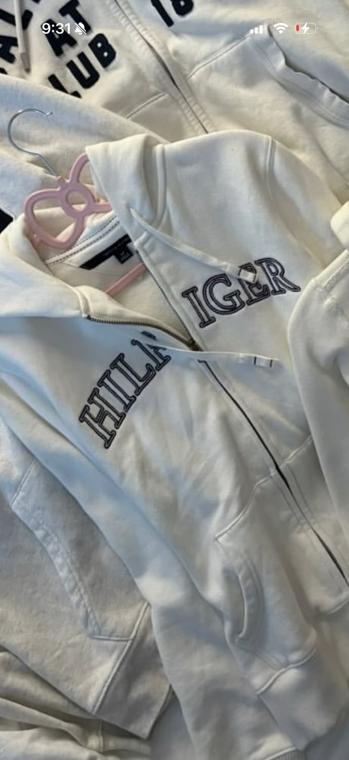 타미힐피거 타미 후드집업 화이트 상품이미지1