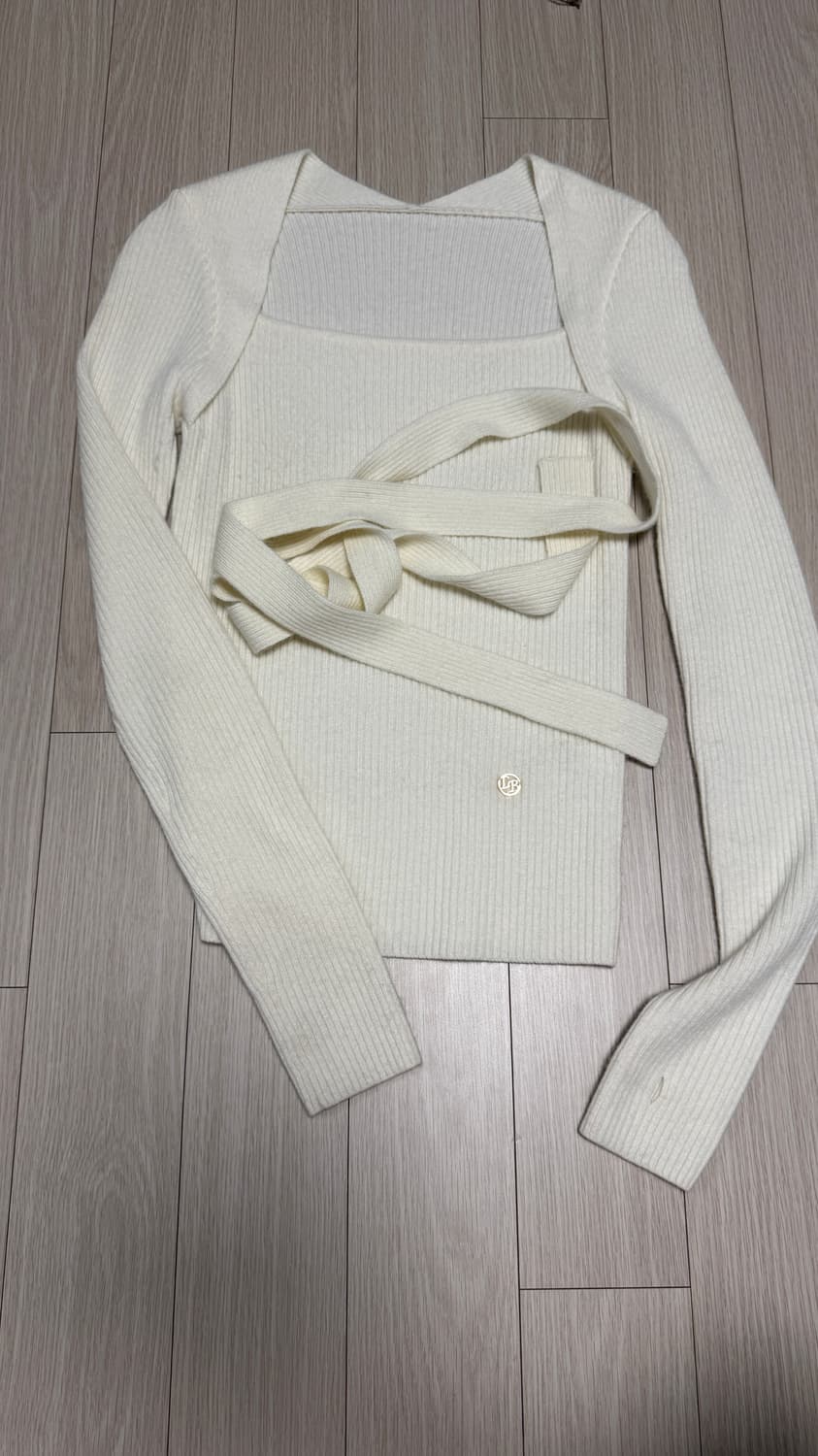 [라벨르블랑] 래빗 스카프 니트 화이트 상품이미지4