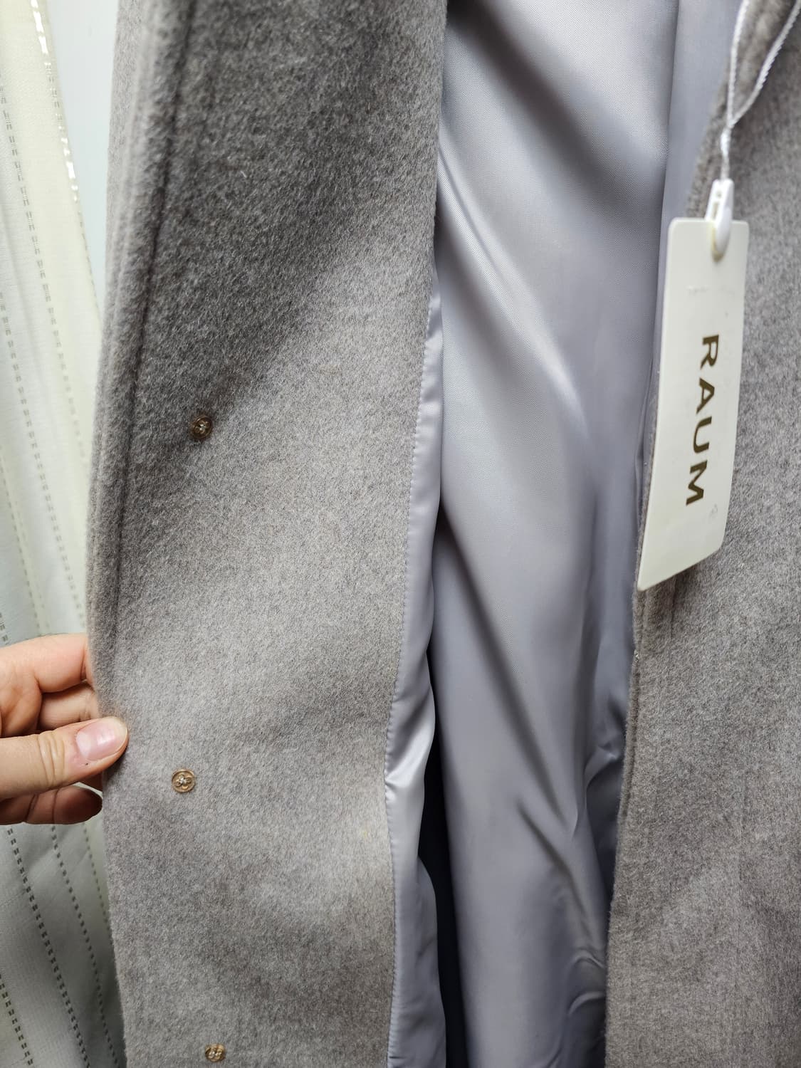 새상품 라움 캐시미어 남성 발마칸 롱코트 상품이미지4