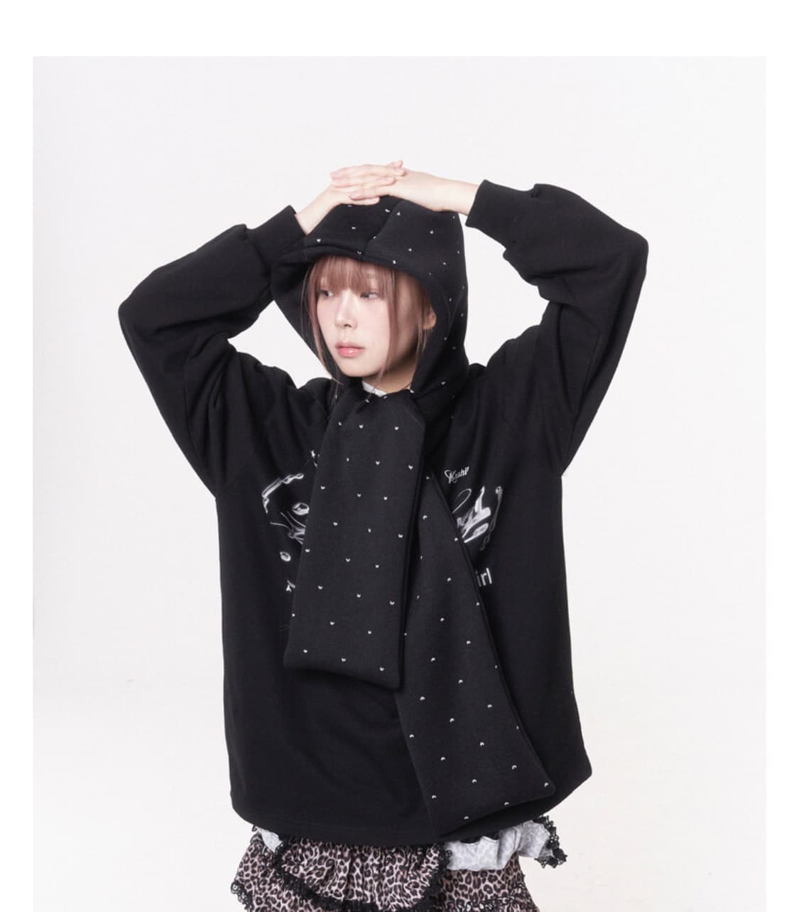 Mini heart reversible hood muffler 상품이미지4