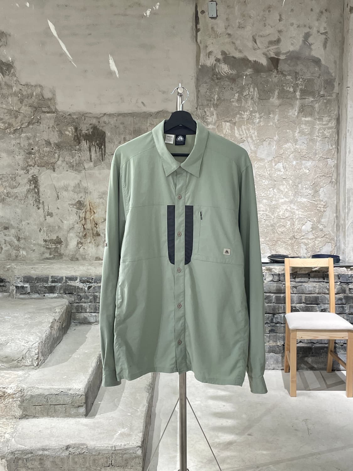 나이키 acg 00’s 라이트 그린 나일론 셔츠 상품이미지1