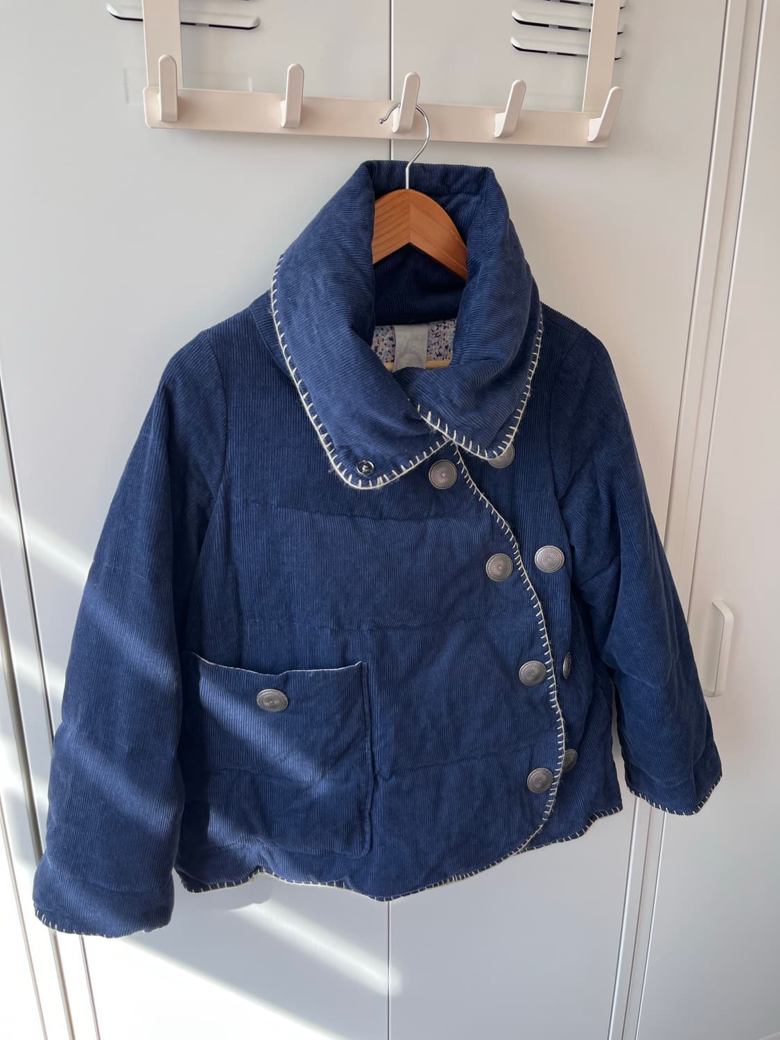 Nadesico 하이넥 사선 버튼 패딩 점퍼 상품이미지5