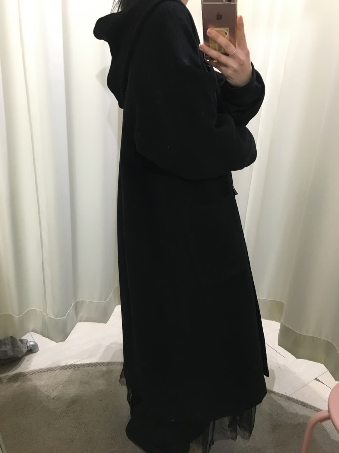 더플 후드 롱코트 상품이미지5