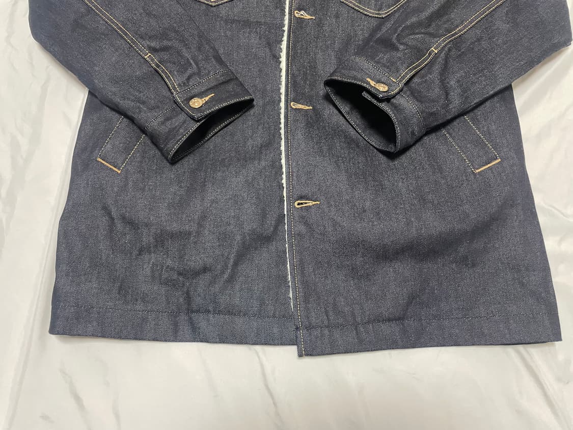 새상품 에비수 빅로고 양털 데님 자켓 상품이미지3