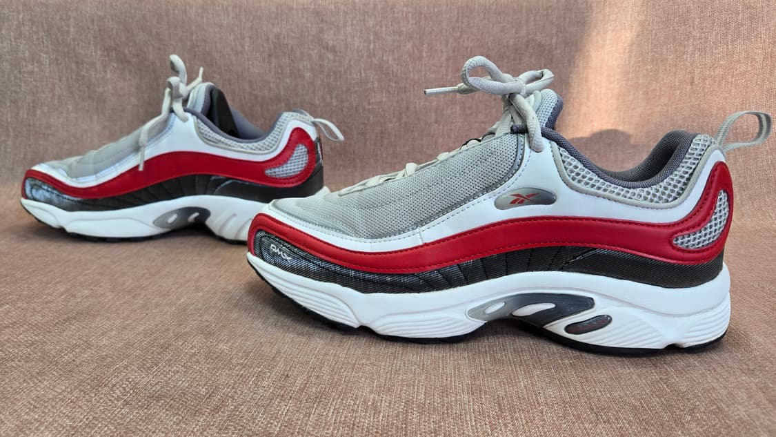 리복 275mm-  DMX 운동화 회색/레드 상품이미지4