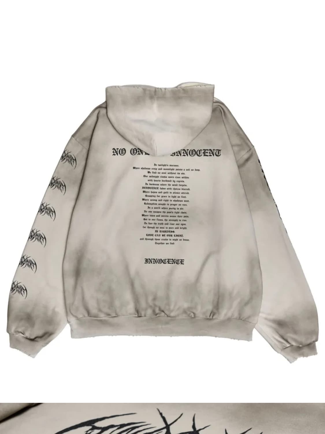 스키즘인듀싱 EMO HOODIE GREY 후드티 상품이미지3