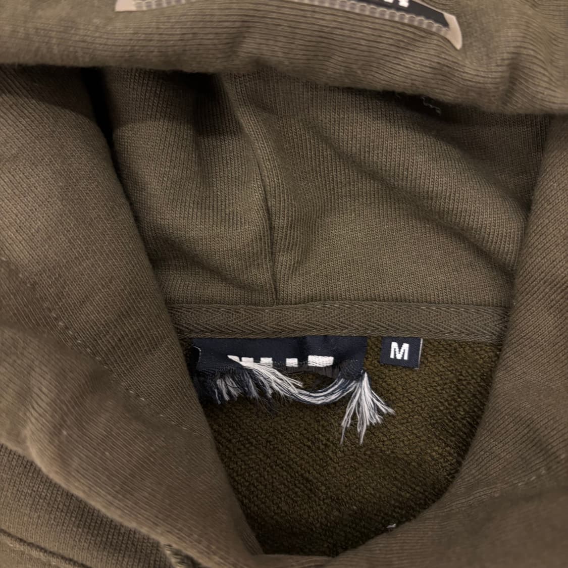 예일 빅로고 카키 후드티 상품이미지3