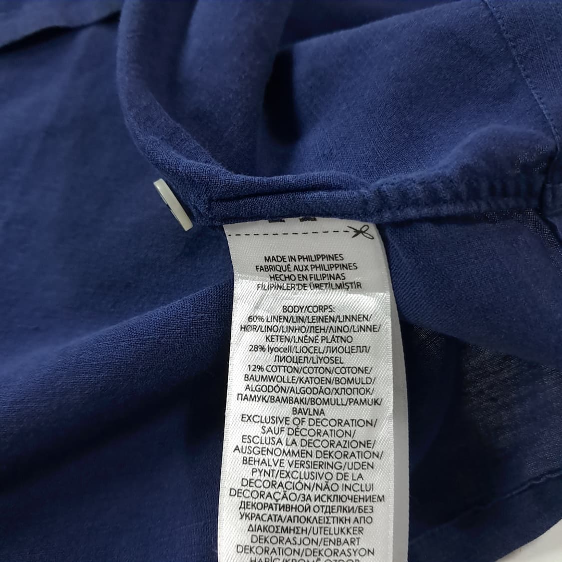 CK193 XL 폴로 린넨라이오셀 오픈칼라 네이비 반팔 셔츠 남방 상품이미지5