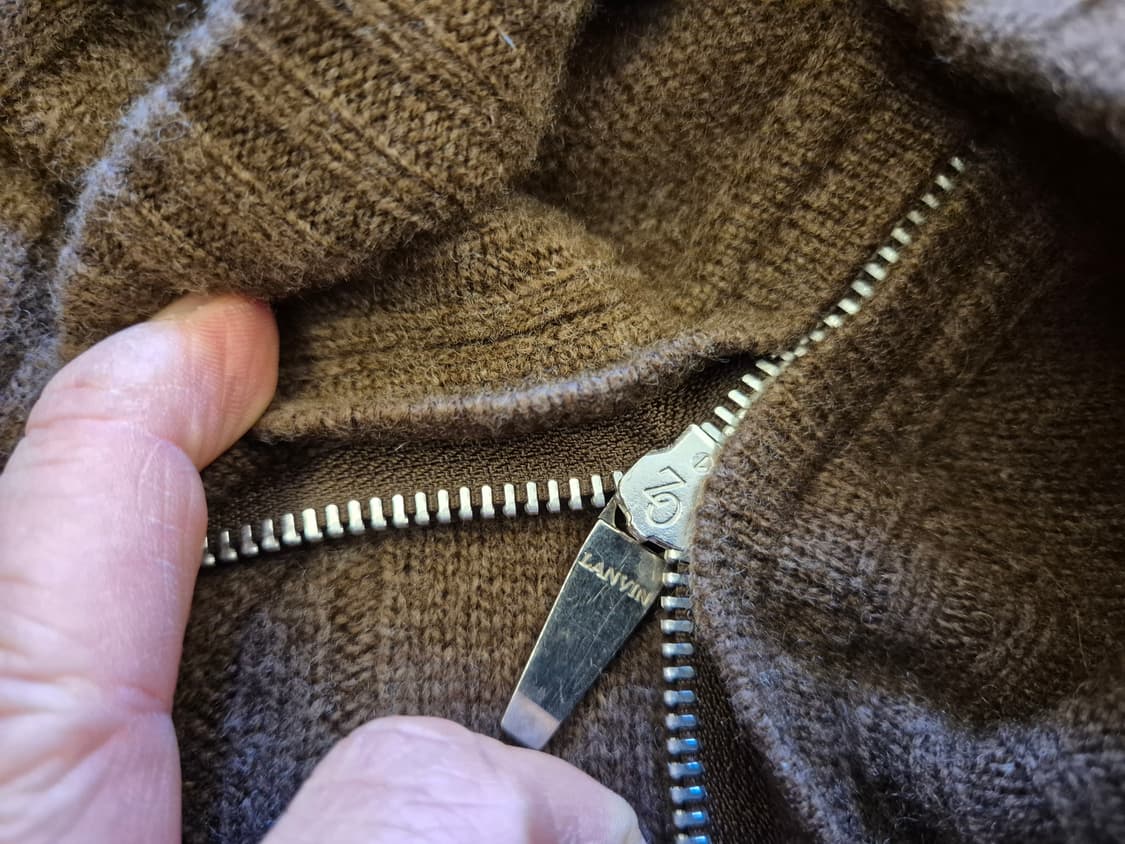 LANVIN 캐시미어 스웨이드 니트 짚업 상품이미지7