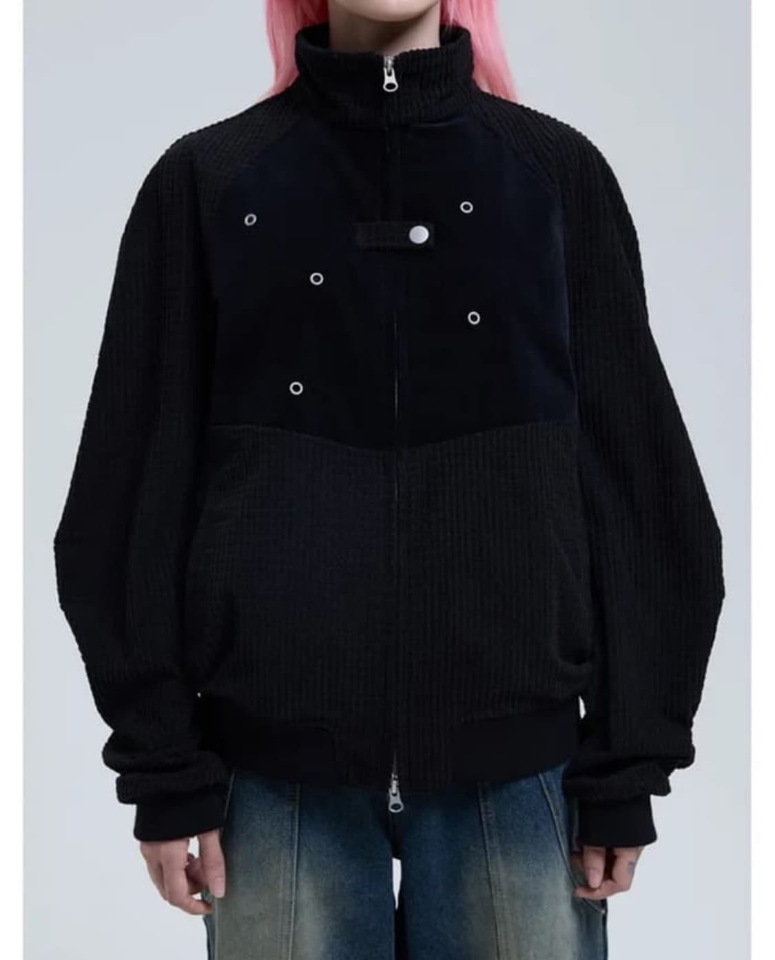 더콜디스트모먼트TCM waffle bomber jacket 봄버자켓 상품이미지2