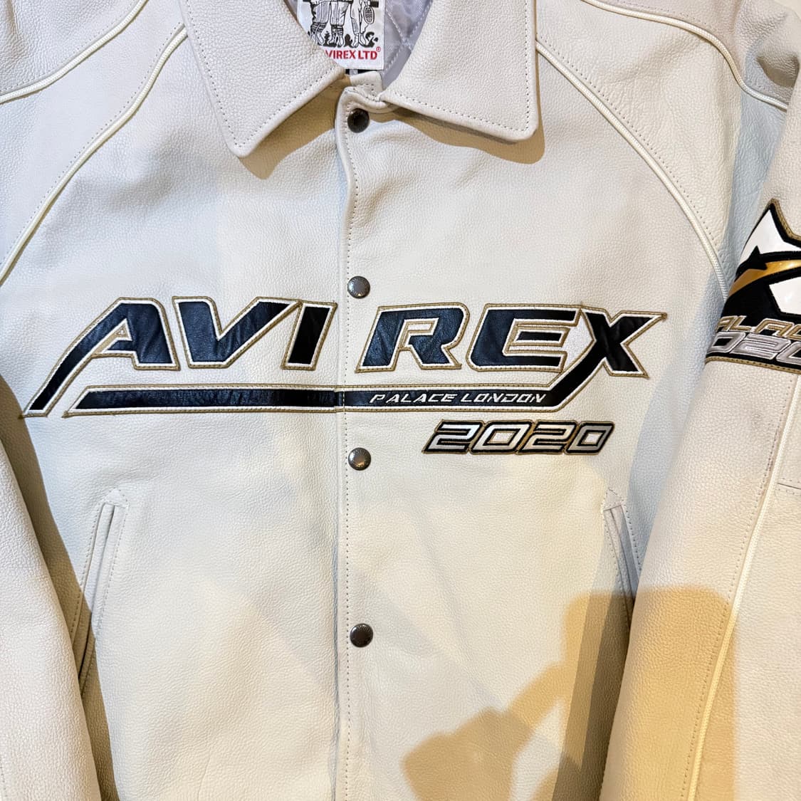 팔라스 아비렉스 노스네이크 가죽 자켓 화이트 XL 상품이미지5