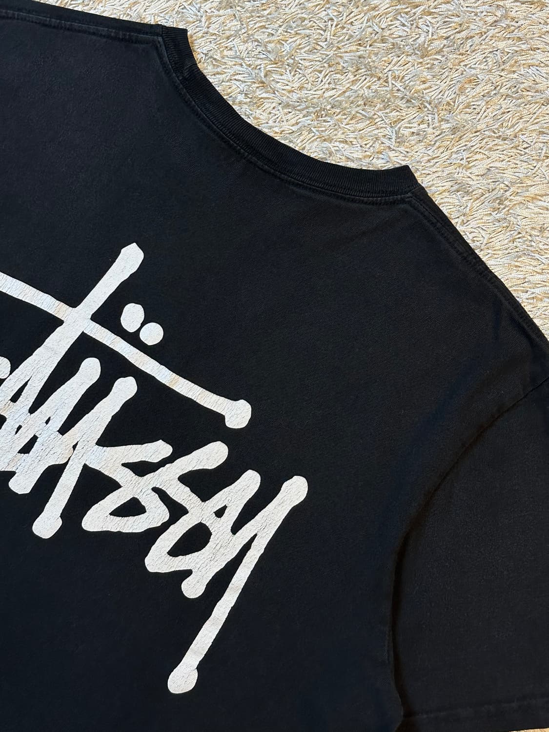 스투시 STUSSY 베이직 로고 반팔 티셔츠 블랙 상품이미지4