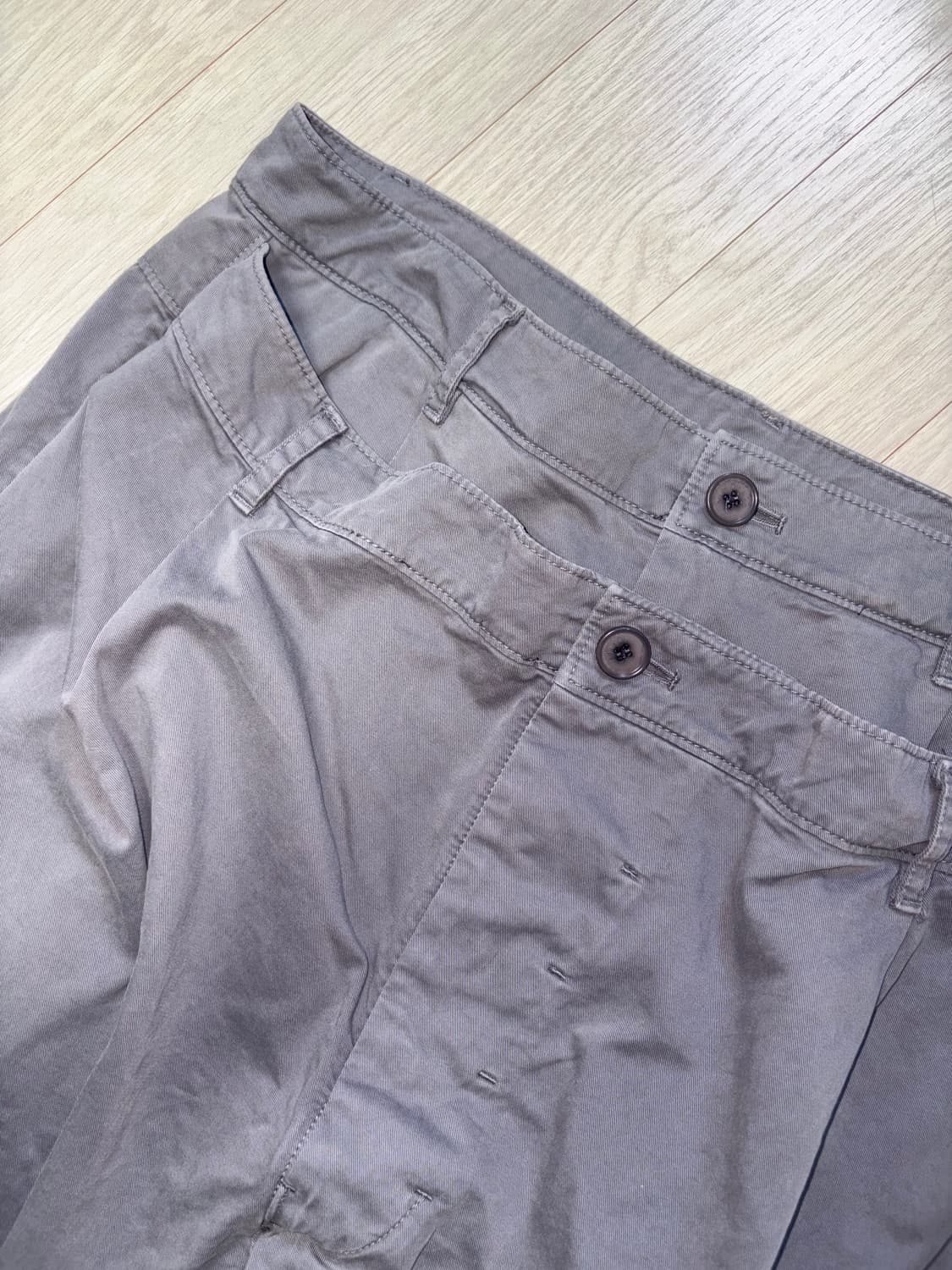 Double waist cotton trouser slate grey L 상품이미지2