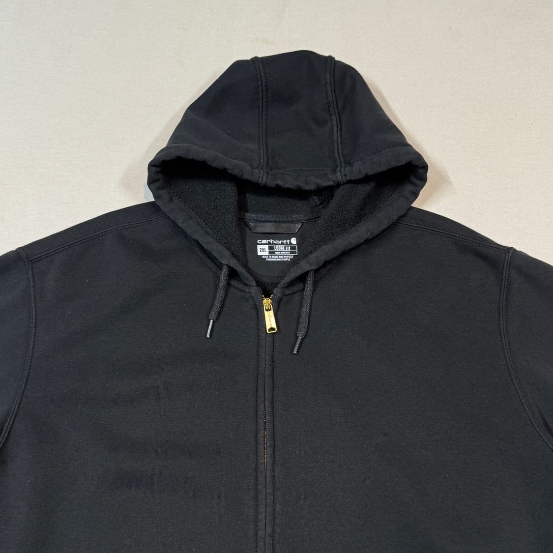 XXL) 칼하트 미드웨이트 루즈핏 후드집업 블랙 상품이미지3