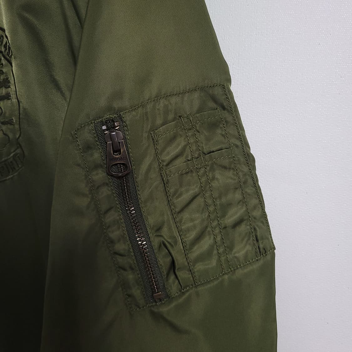 (S) WHO.AU 후아유 여성 롱 MA-1 야상 점퍼 카키 상품이미지3