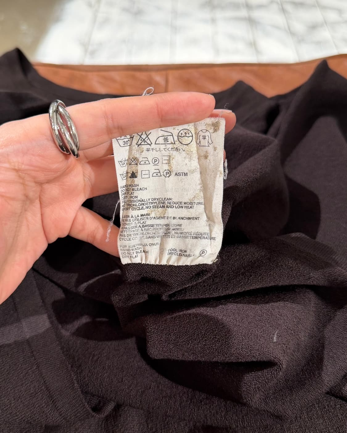 질샌더 다크브라운 베이직 울 니트 스웨터 상품이미지9