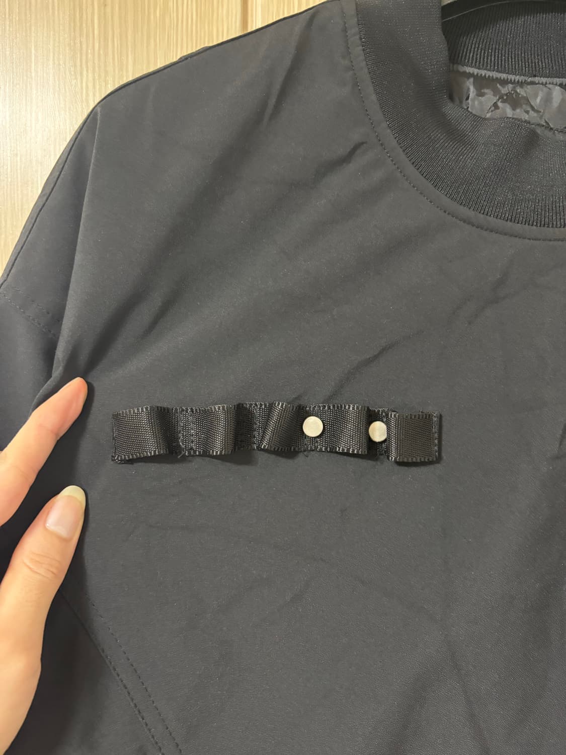 어웬드 블랙 봄버 자켓 스타일 상품이미지3