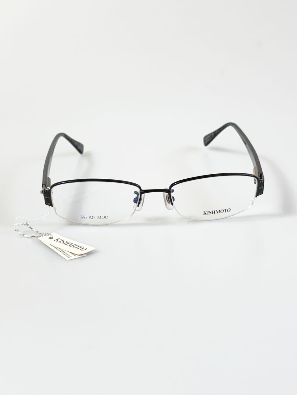 KISHIMOTO 반무테 스퀘어 메탈 프레임 빈티지 안경 상품이미지2