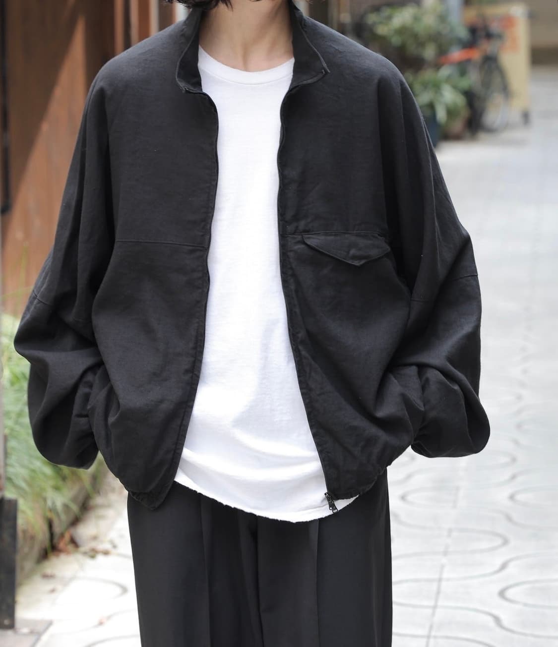 Ancellm 안셀름 기모노 블루종 자켓 블랙 상품이미지3