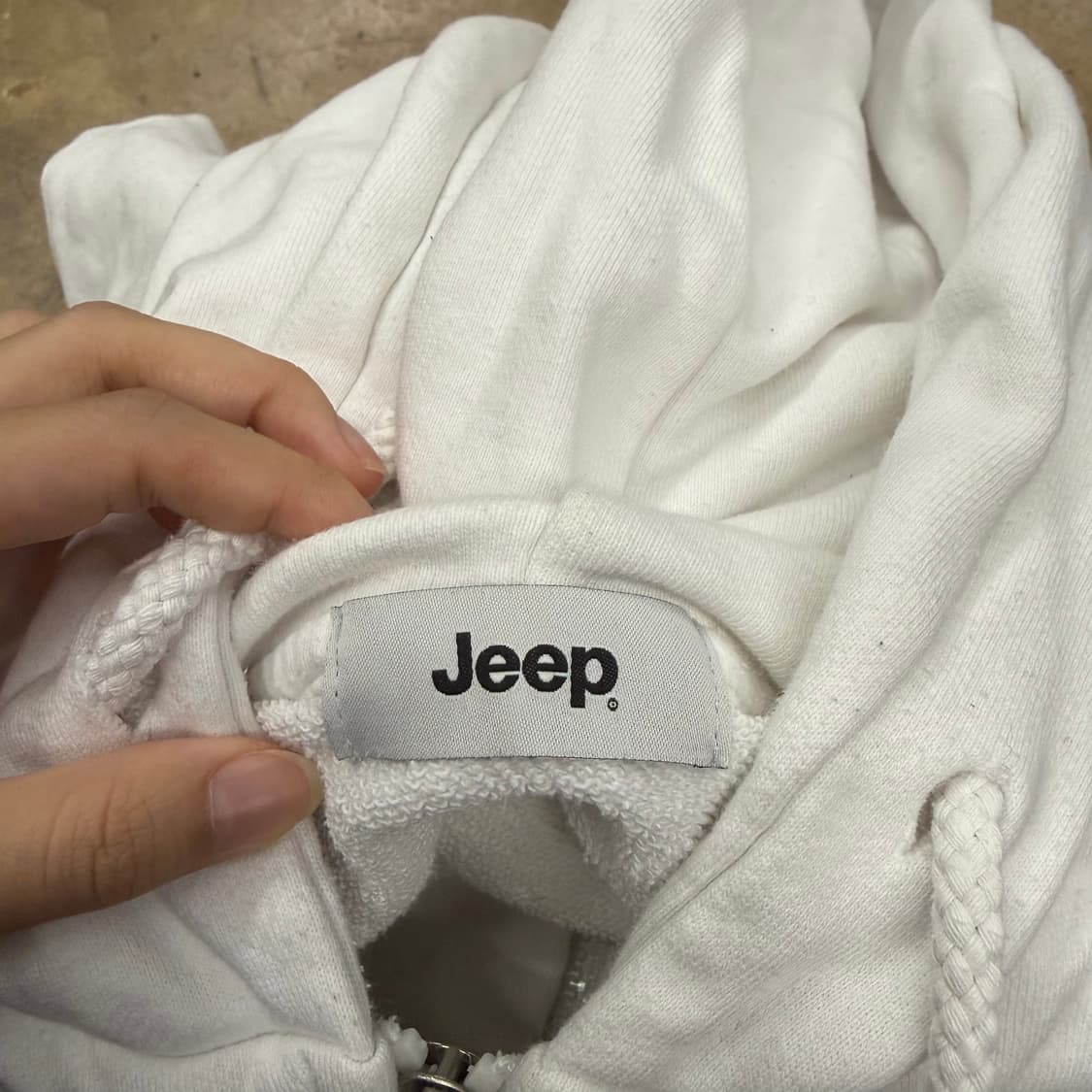 지프 성조기 화이트 후드티  상품이미지5