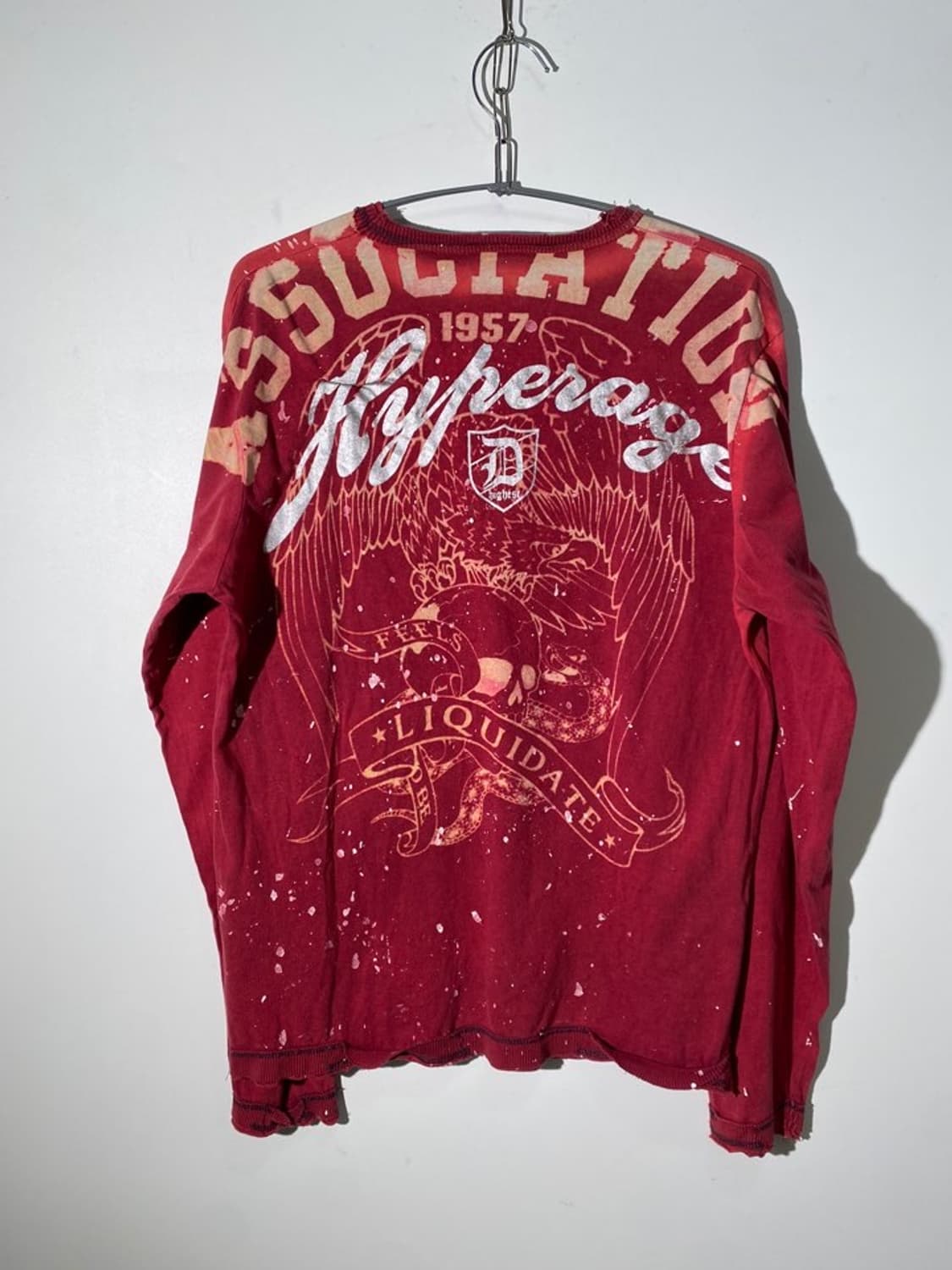 dangerous warning 페인티드 티셔츠 상품이미지2