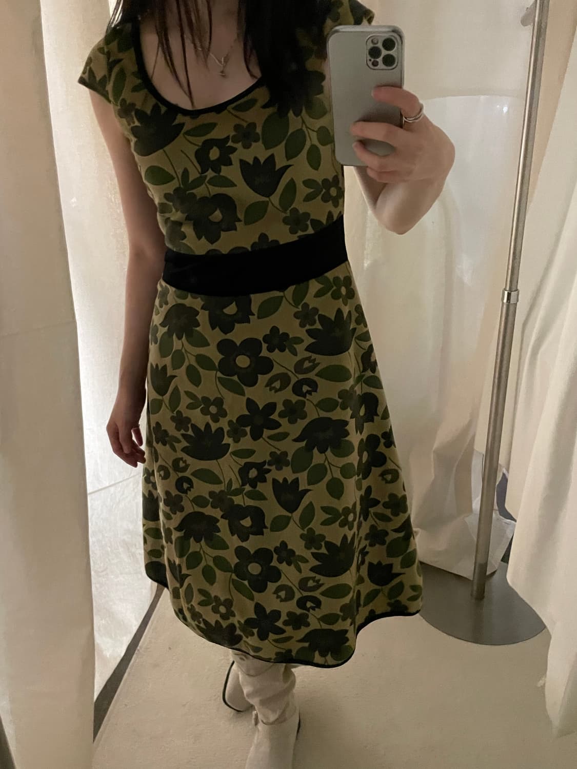 vintage floral fur dress 상품이미지9