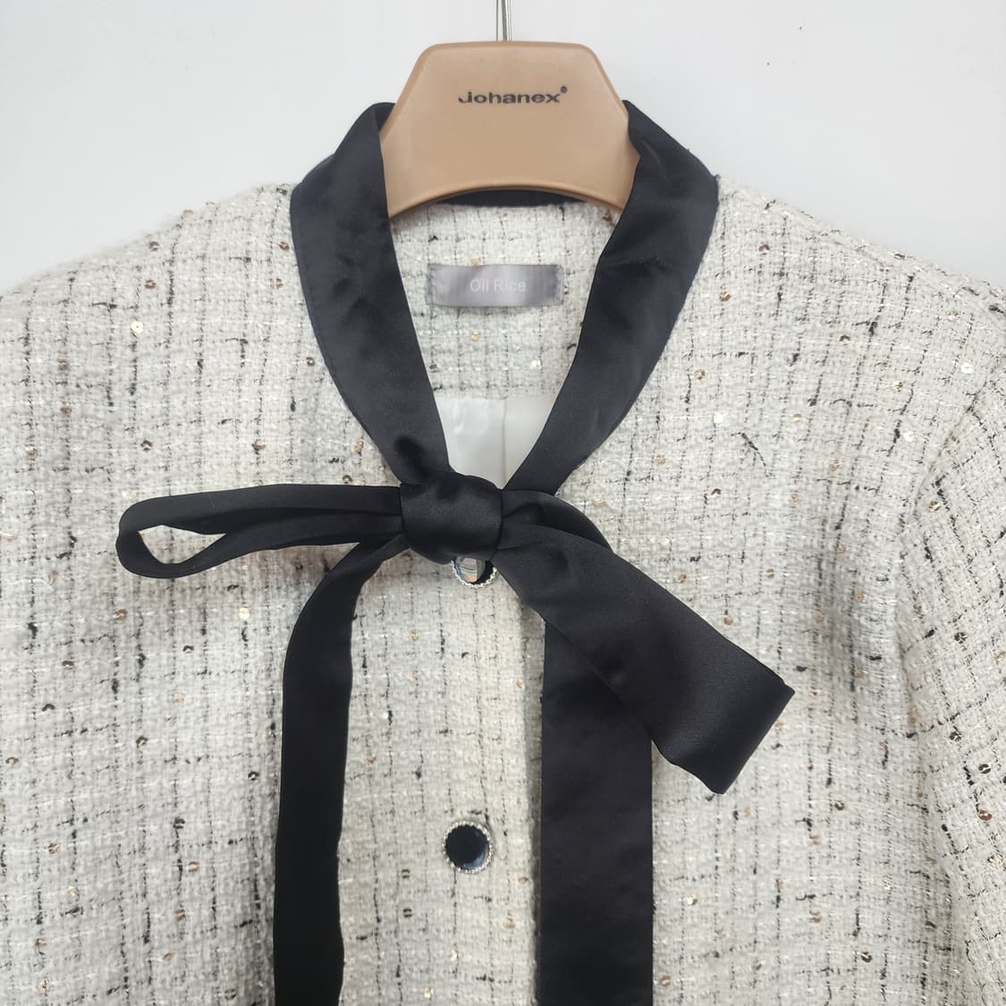 Oil Rice 리본 트위드 자켓 상품이미지2