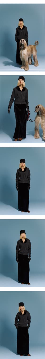 LO61 퍼 가디건 Fur Trim Cardigan in Charcoal 상품이미지2