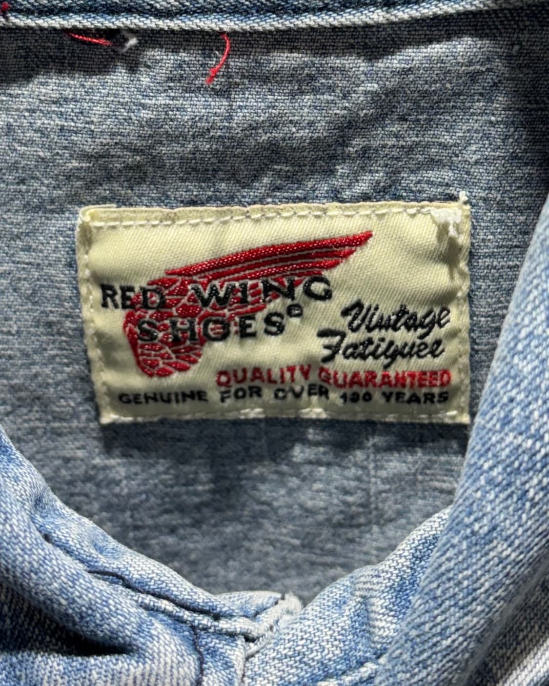 S RED Wing 레드윙 워싱 데미지 버튼 카라 데님 셔츠  상품이미지8