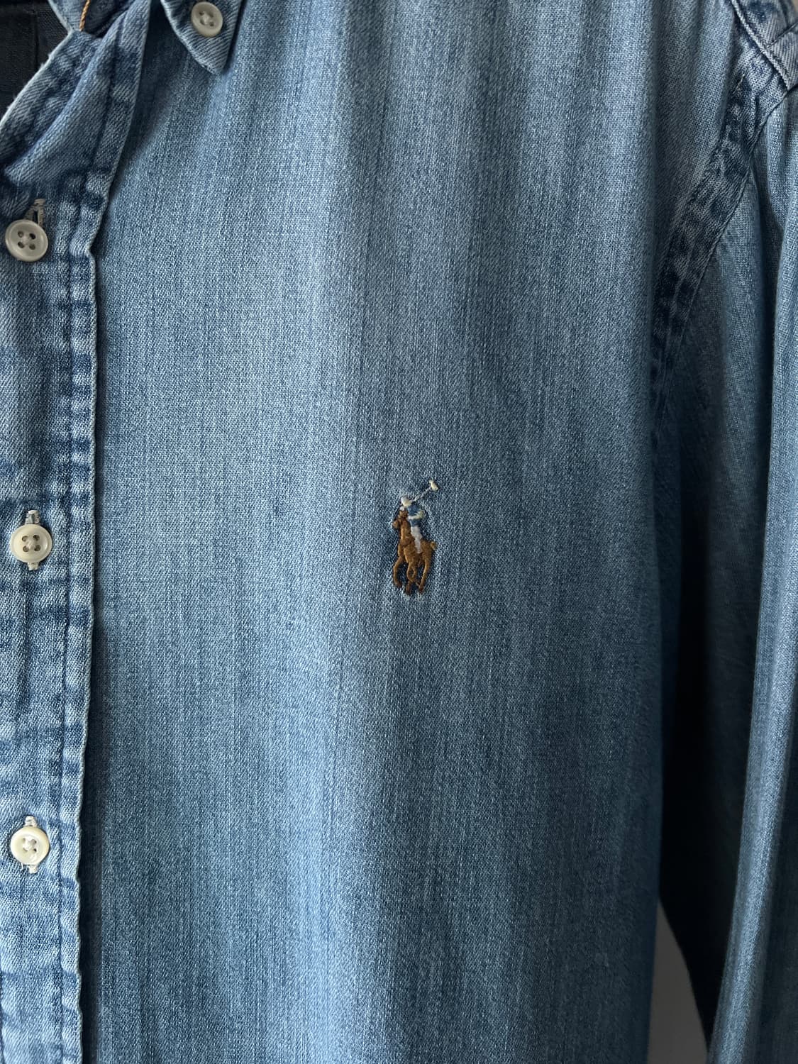 [M]폴로 랄프로렌 CLASSIC FIT 포니 로고 샴브레이 셔츠 상품이미지3