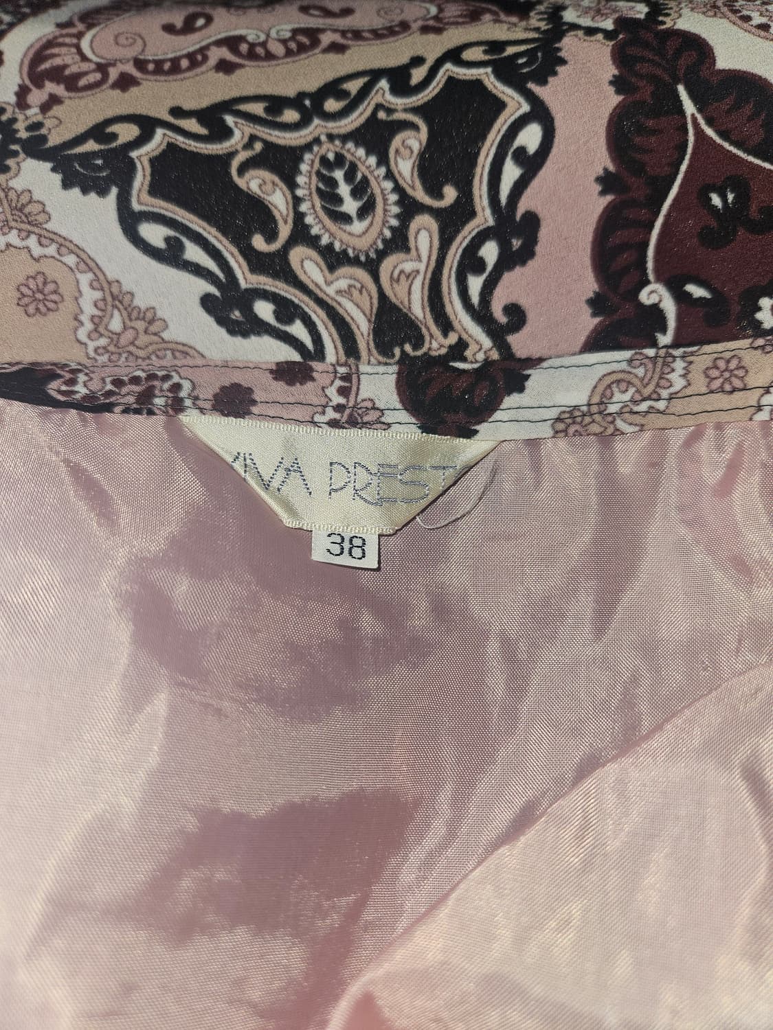 viva presto 빈티지 레드빈 트라이앵글 패턴 라인 스커트 상품이미지3