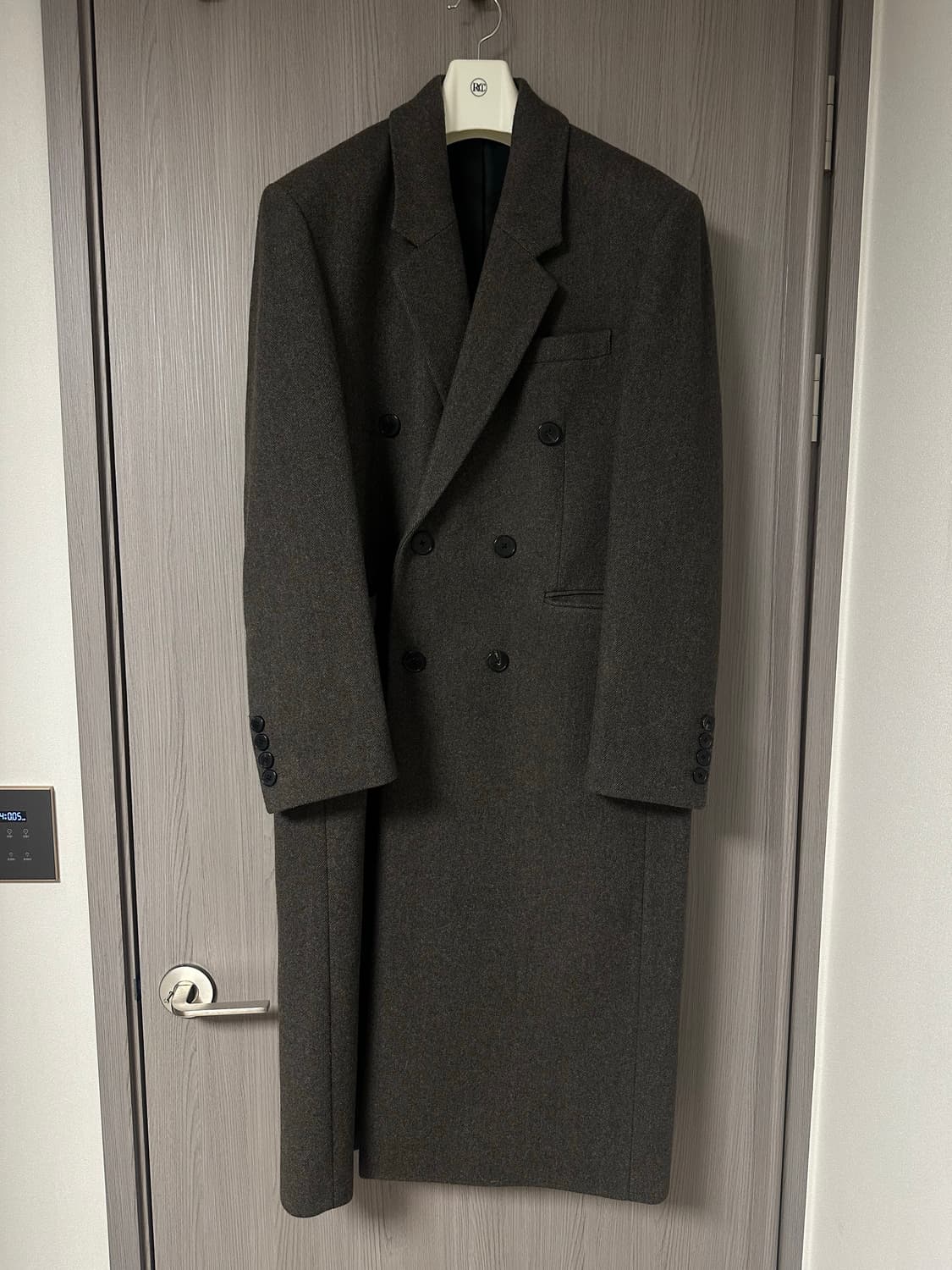 (46) 엘무드 그레이웨일 더블 코트 카키 상품이미지1