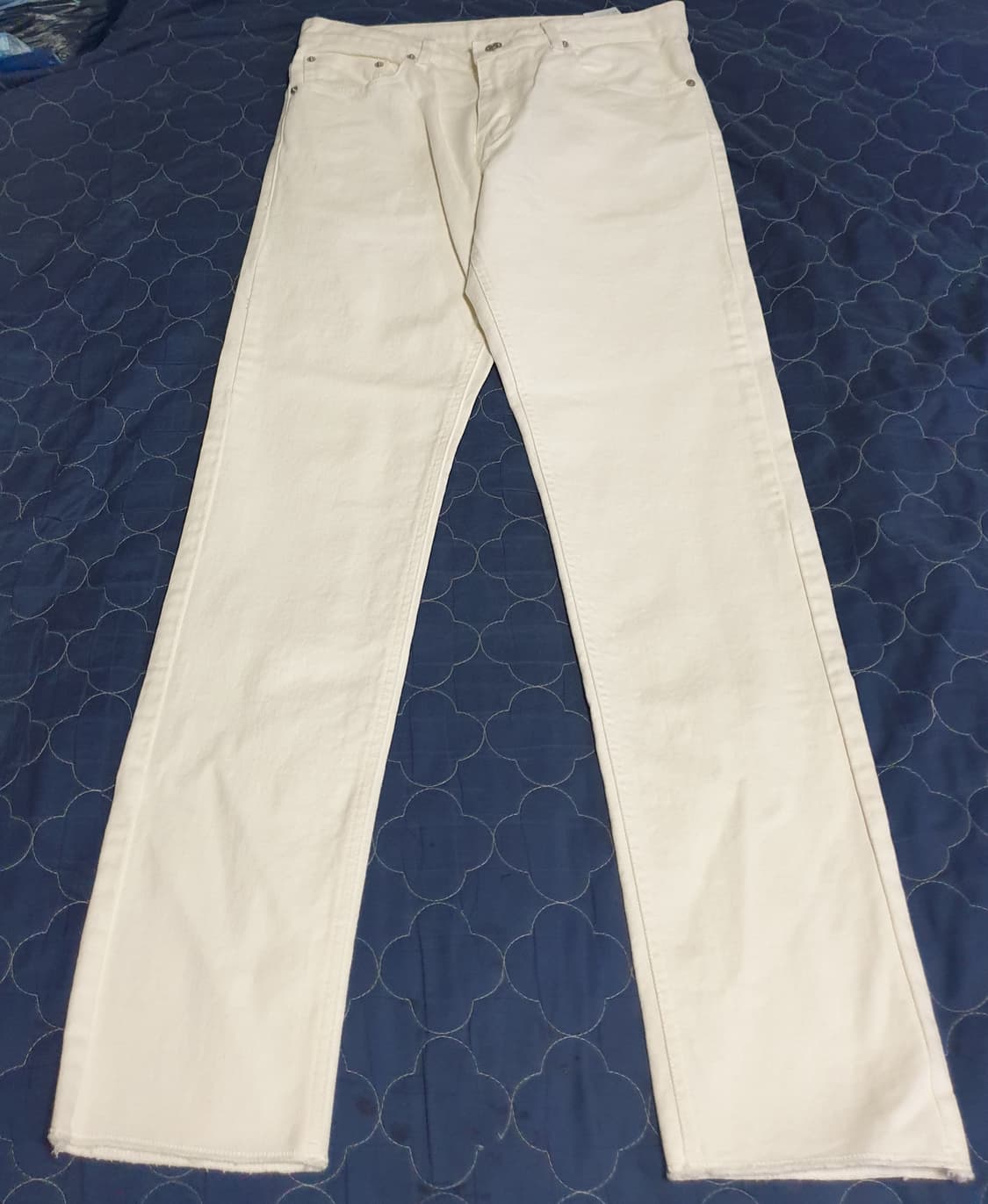 볼란테 프리미엄 백포켓 실버탭 스판 슬림 크림진 팬츠 (1사이즈) 상품이미지1