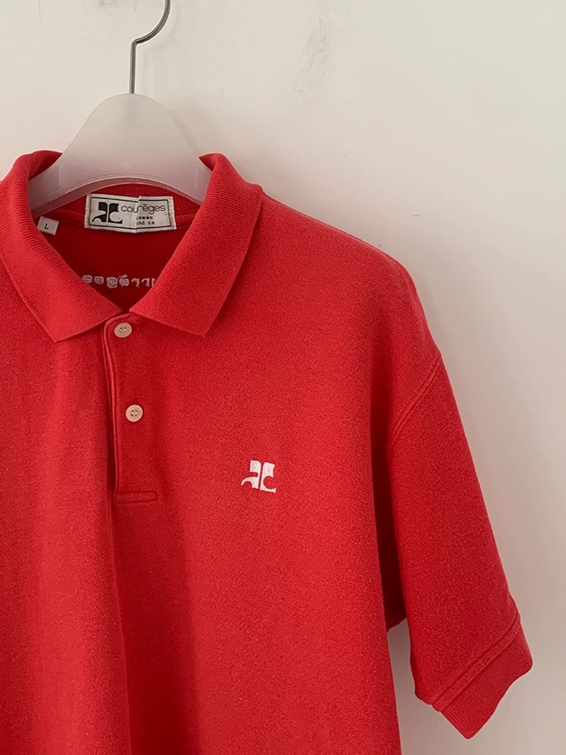 90's "Courreges" Cotton Pique Knit 상품이미지7