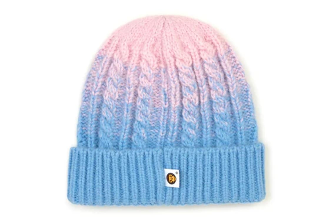 [OS] 베이프 블루핑크 그라데이션 미니 마일로 페이스 비니 상품이미지2