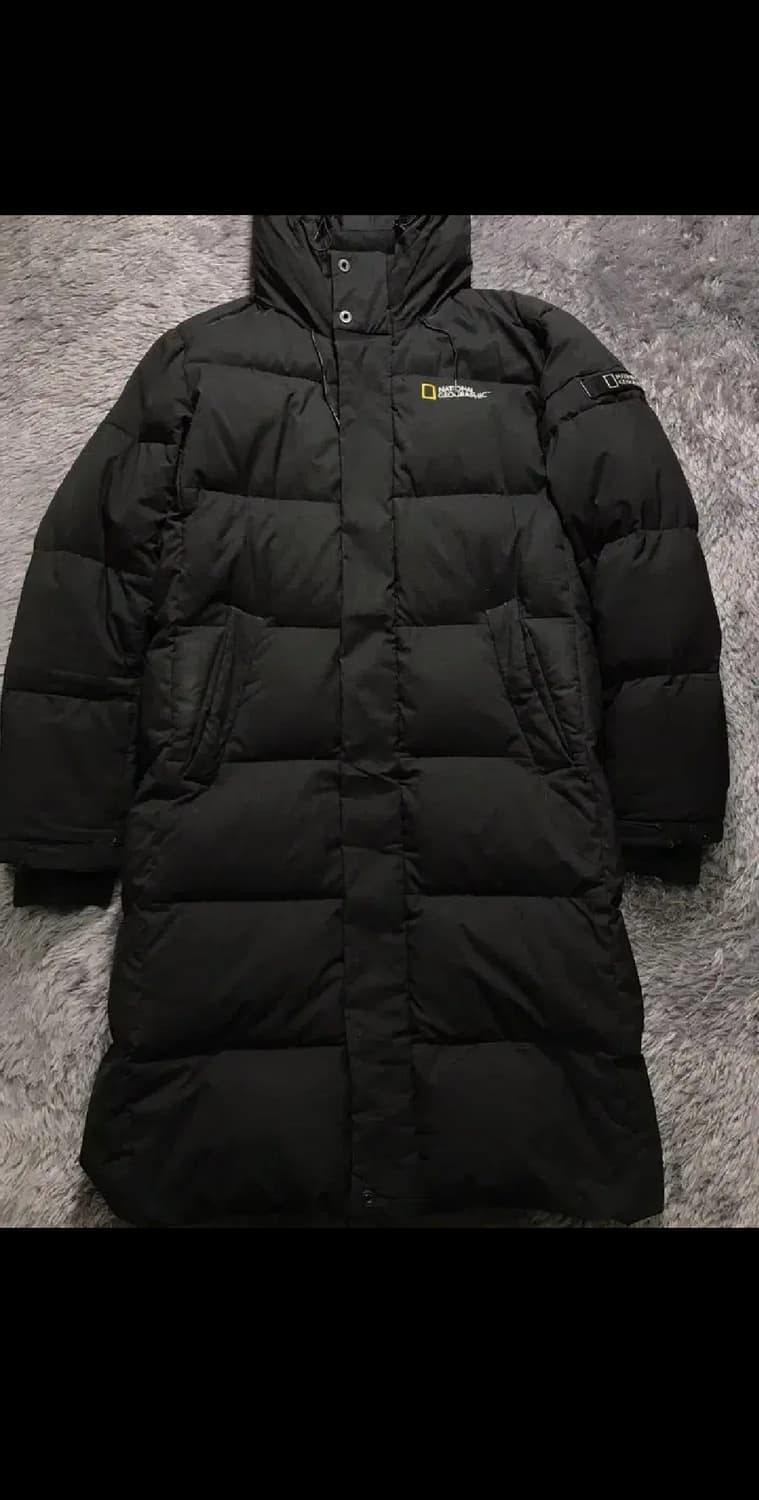 [[M, 공용]# 내셔널지오그래픽 카이만 스몰로고 다운 롱패딩 상품이미지1