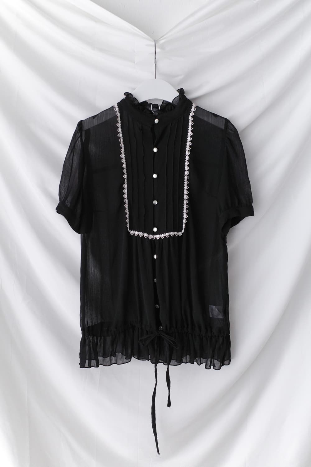 lace see-through half blouse 상품이미지1