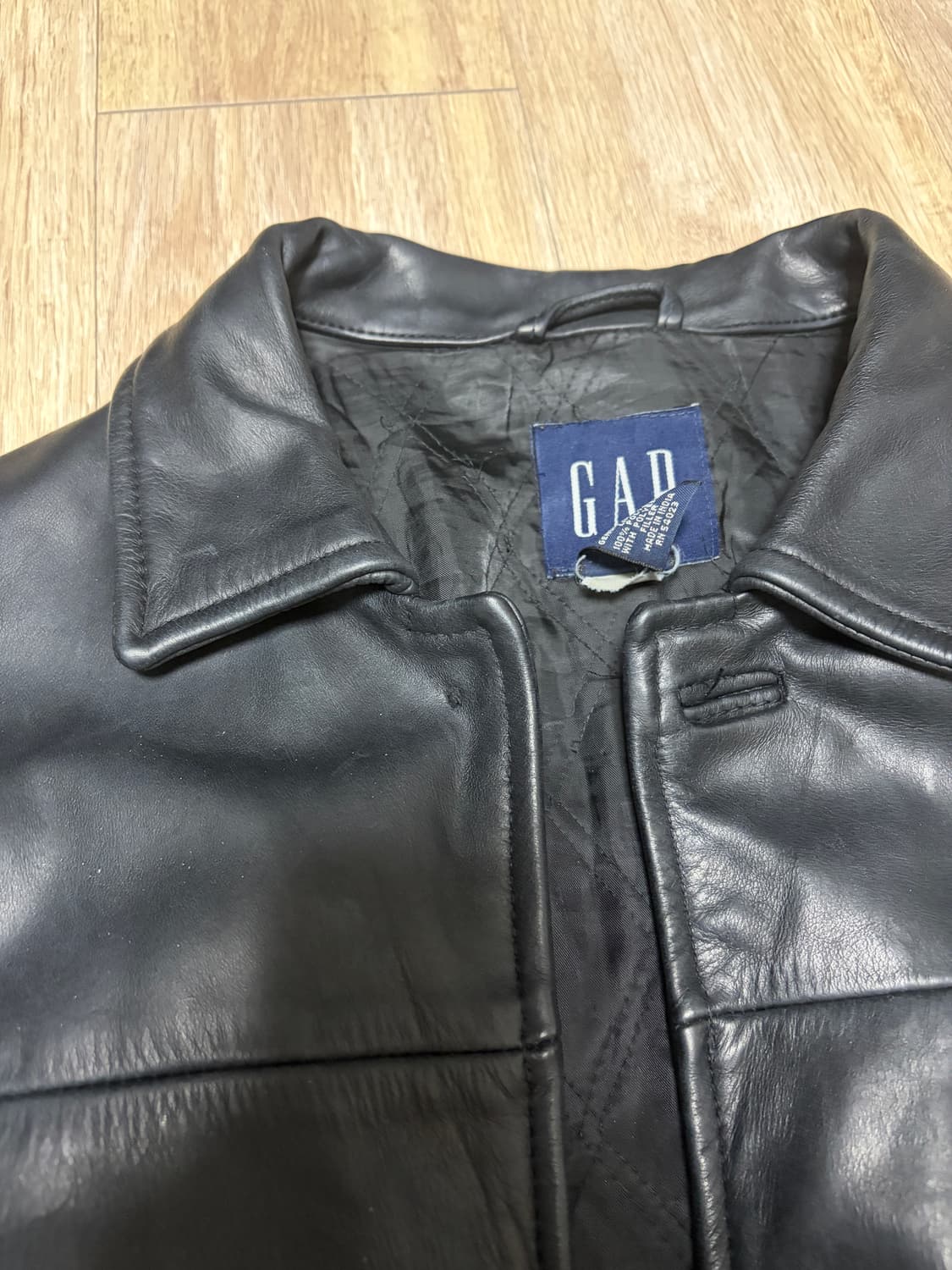 old gap leather car coat 올드 갭 레더 코트 상품이미지3