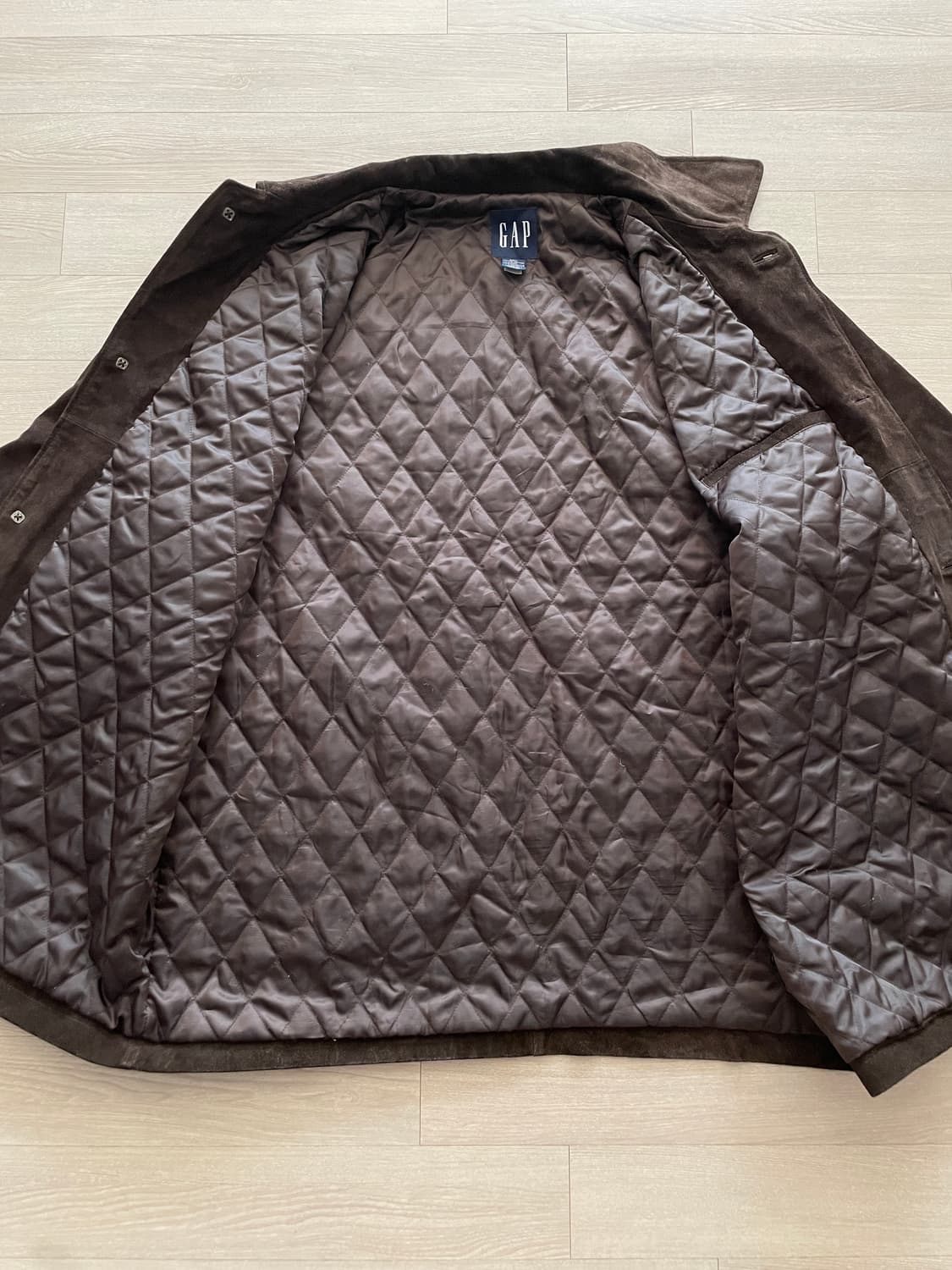 90s 올드갭 레더 스웨이드 카코트 다크 브라운 gap carcoat 상품이미지5