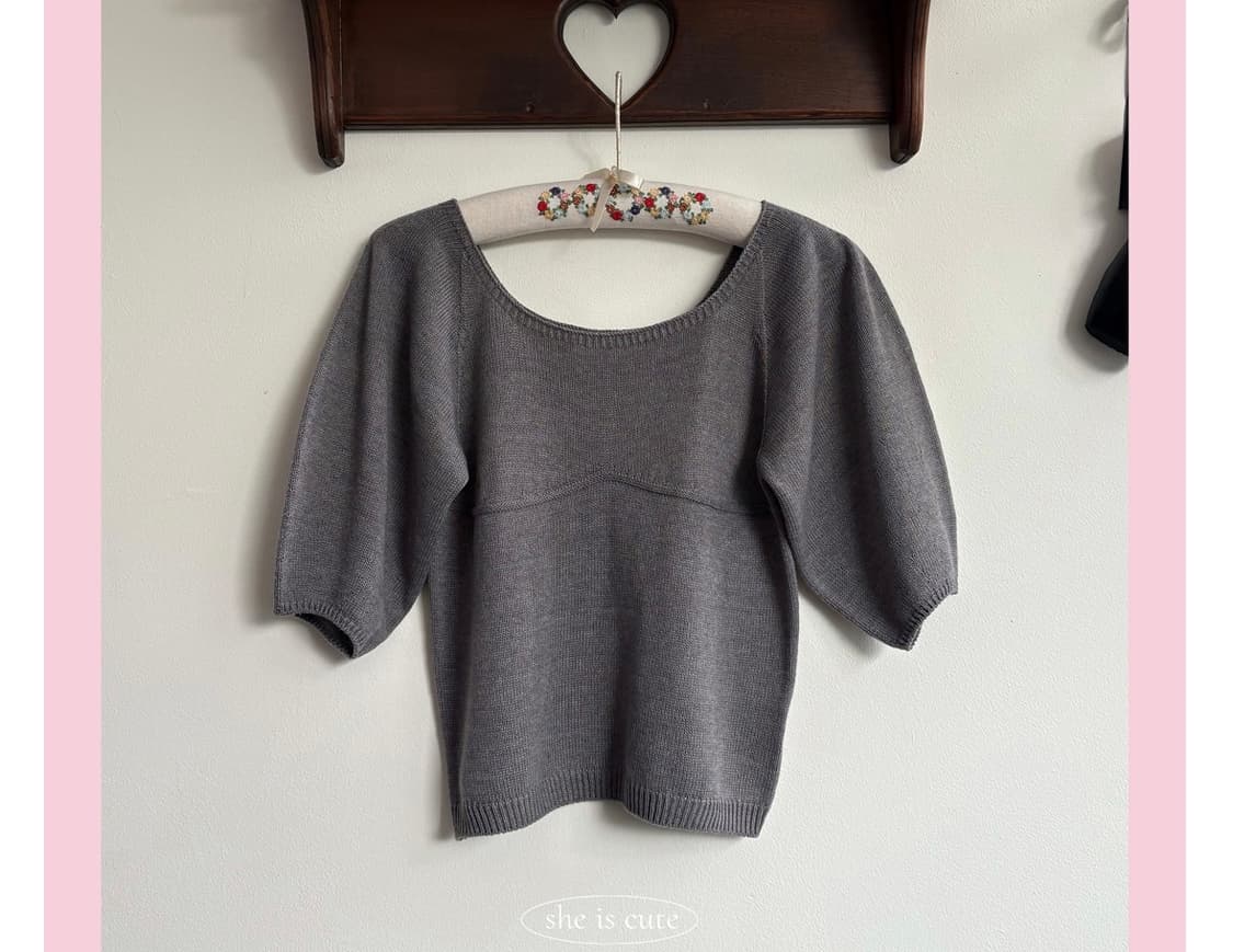 쉬이즈큐트 엔젤니트탑 그레이(새상품) 상품이미지3