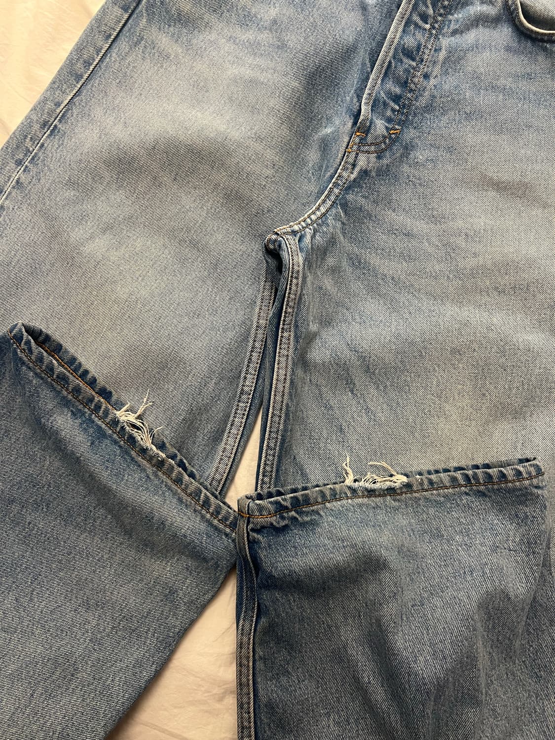 astro baggy jeans- 배기 데님 light blue wash 상품이미지8