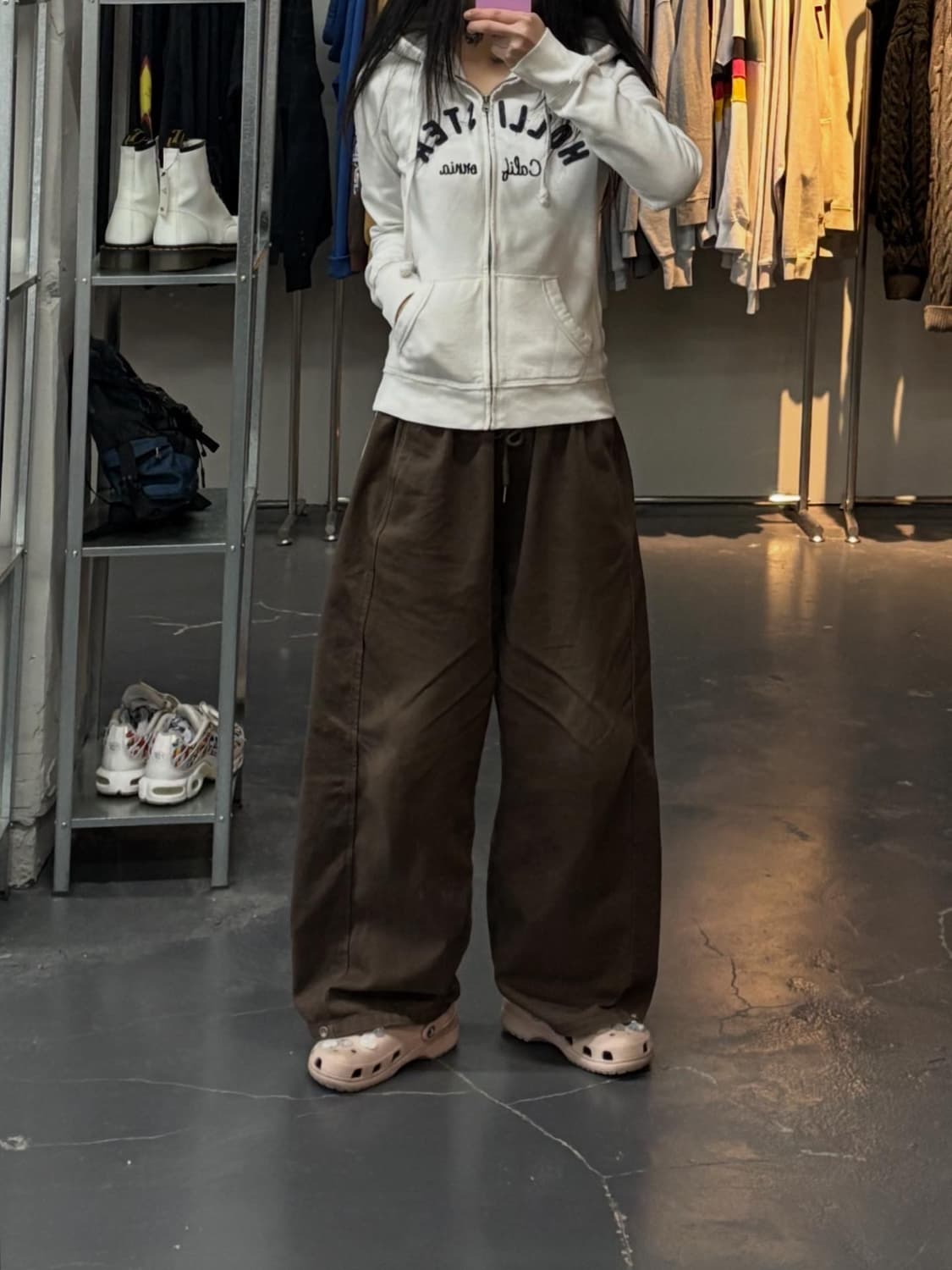 홀리스터 화이트 후드집업 A2924 상품이미지1