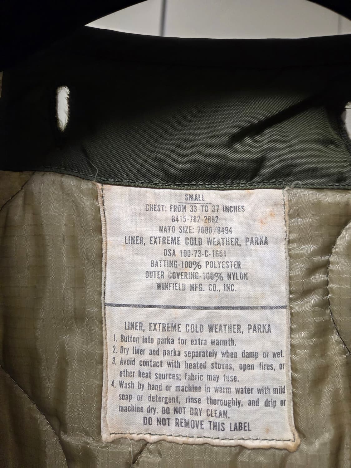 70's M65 내피 라이너 상품이미지2