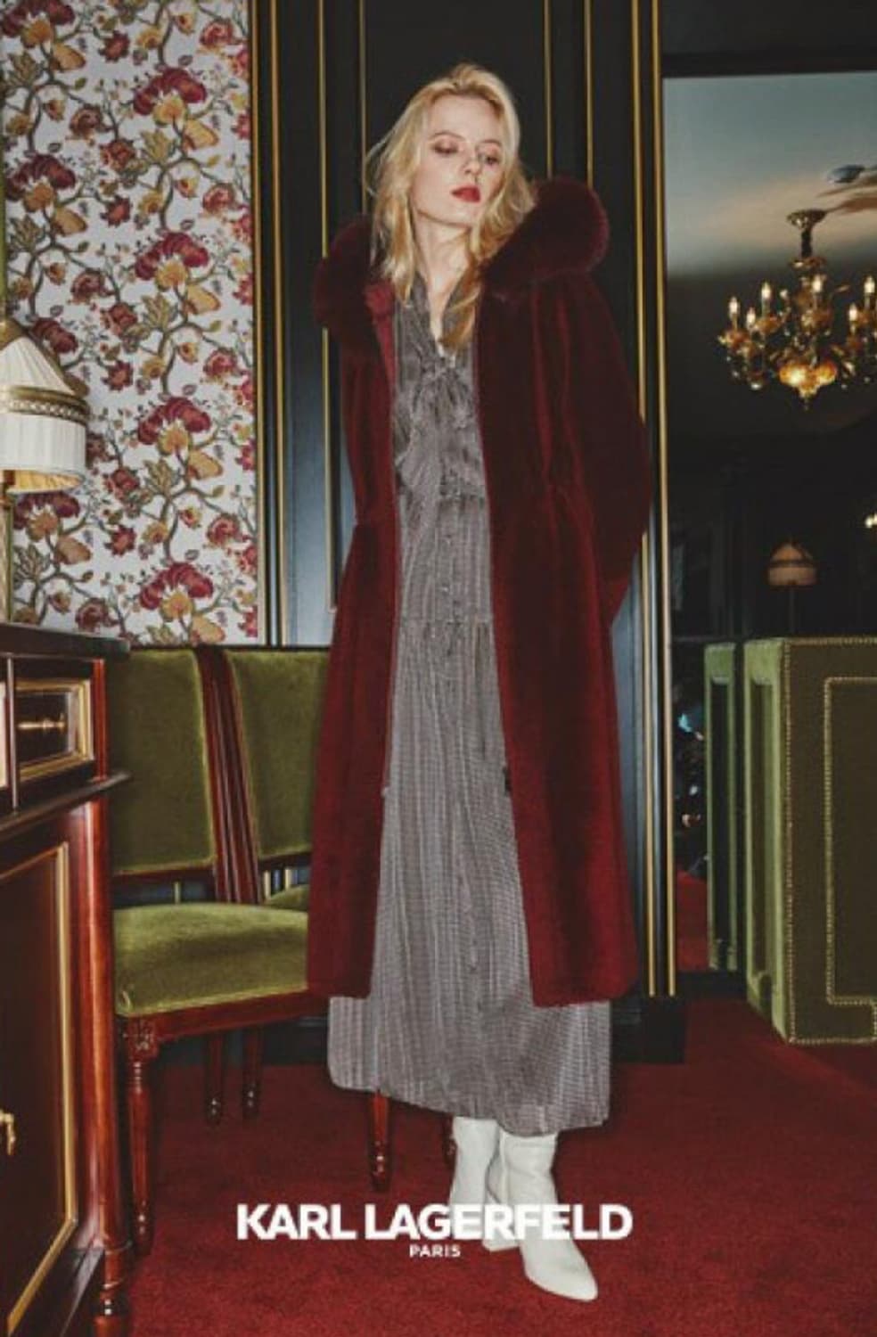 칼라거펠트 후드 양모 코트 20FW 상품이미지2