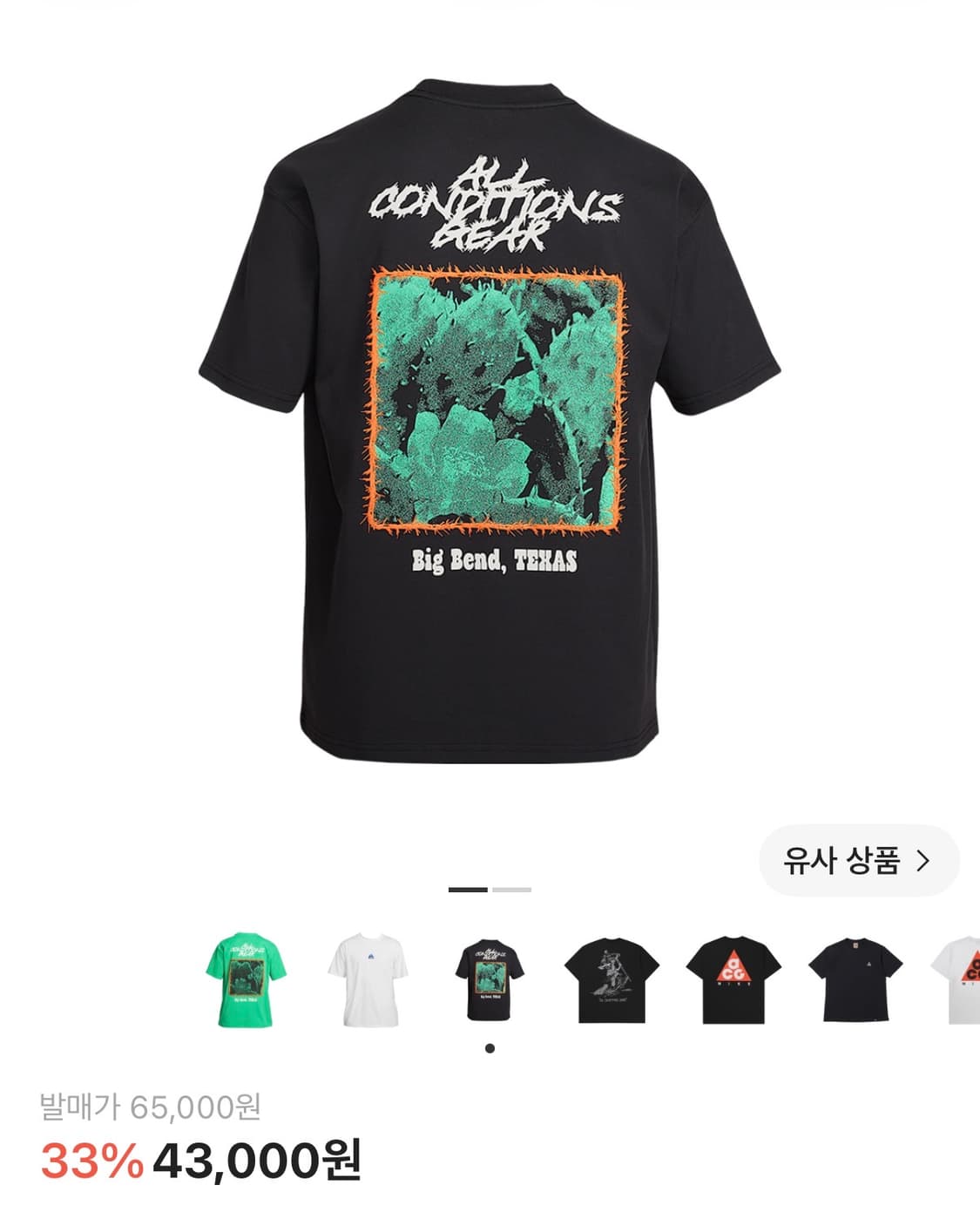 (XL/ASIA) ACG 반팔 아시아핏 / acg 티셔츠 상품이미지2
